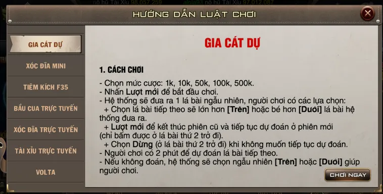 Minigame Mini Gia Cát Dự Tại B52 Club Trò Chơi Dự Đoán Tài Lộc Đỉnh Cao