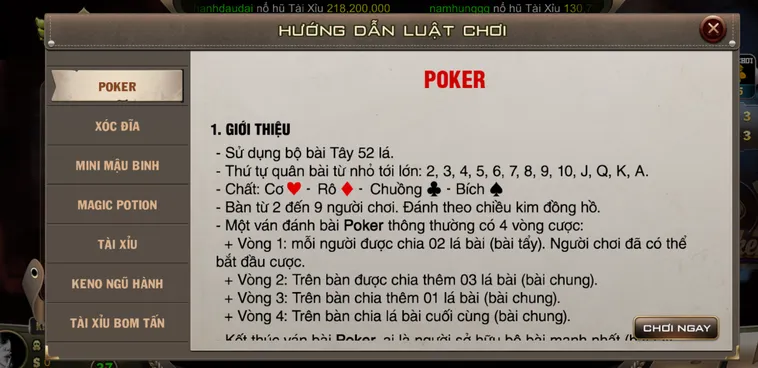 Poker Tại B52 Club Sảnh Bài Chiến Thuật Đỉnh Cao Dành Cho Những Cao Thủ Săn Thưởng