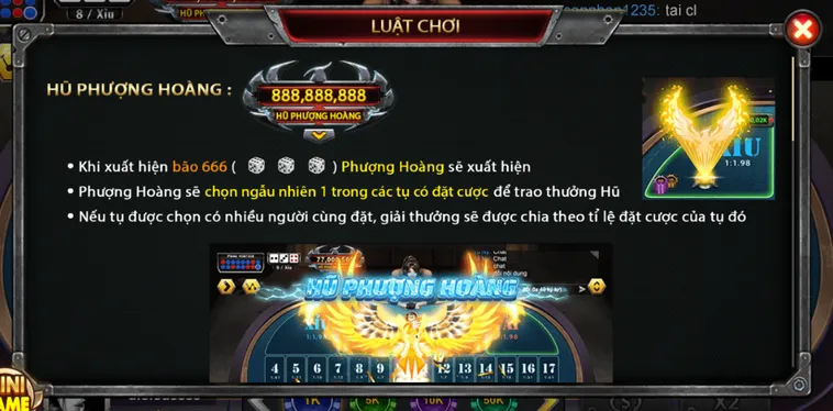 Casino Sicbo Phượng Hoàng Tại B52 Club Đỉnh Cao Cá Cược Với Tỷ Lệ Thưởng Khủng