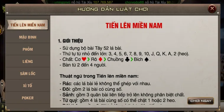 Tiến Lên Miền Nam Tại B52 Club Sân Chơi Bài Đỉnh Cao Dành Cho Cao Thủ