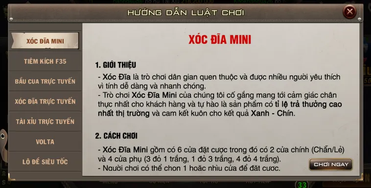 Sức Hút Đỉnh Cao Của Minigame Xóc Dĩa Mini Tại Cổng Game B52 Club Uy Tín