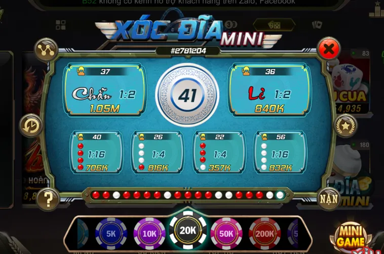 Sức Hút Đỉnh Cao Của Minigame Xóc Dĩa Mini Tại Cổng Game B52 Club Uy Tín